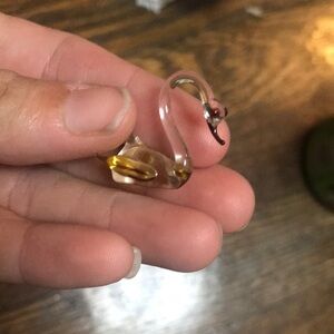 VINTAGE tiny glass swan